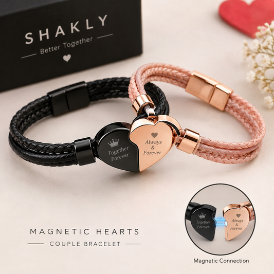 Magnetic Hearts Couple Bracelet – Matching Love Bracelets for Couples ❤️